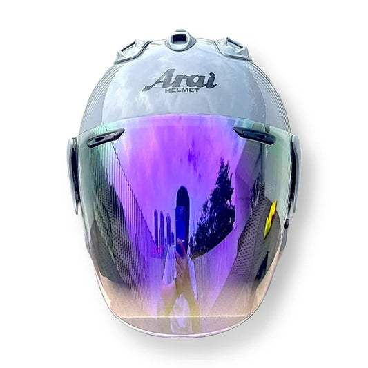 Casque Arai Helmet Ram4 - Gris Brillant - Visière Purple